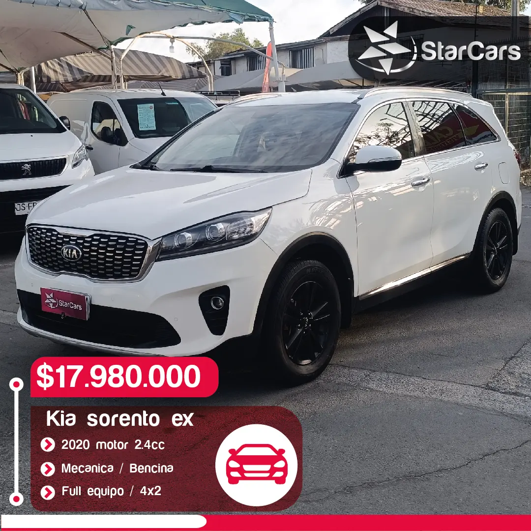 KIA SORENTO EX MECÁNICA BENCINA 2020 2.4cc