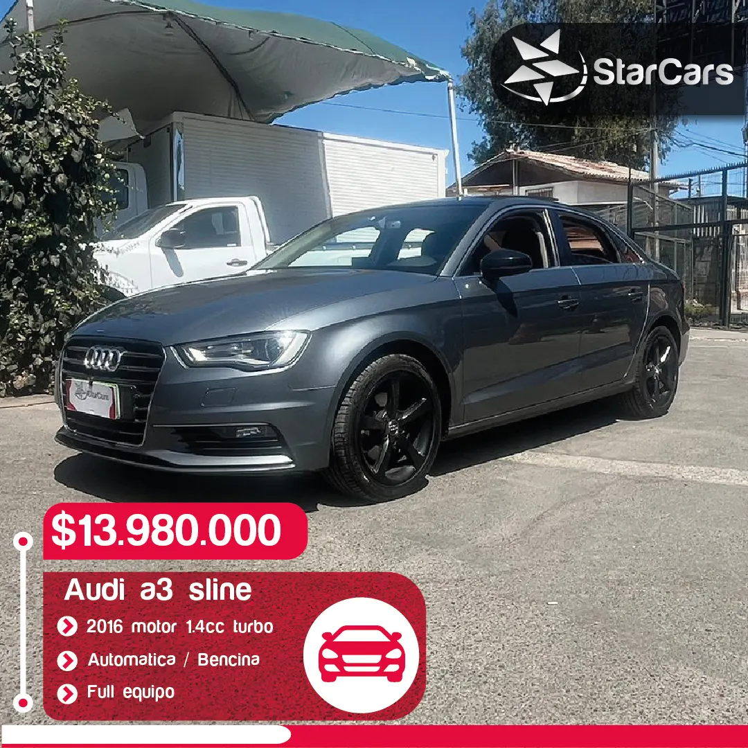 AUDI A3 SLINE TURBO AUTOMATICA 2016 1.4