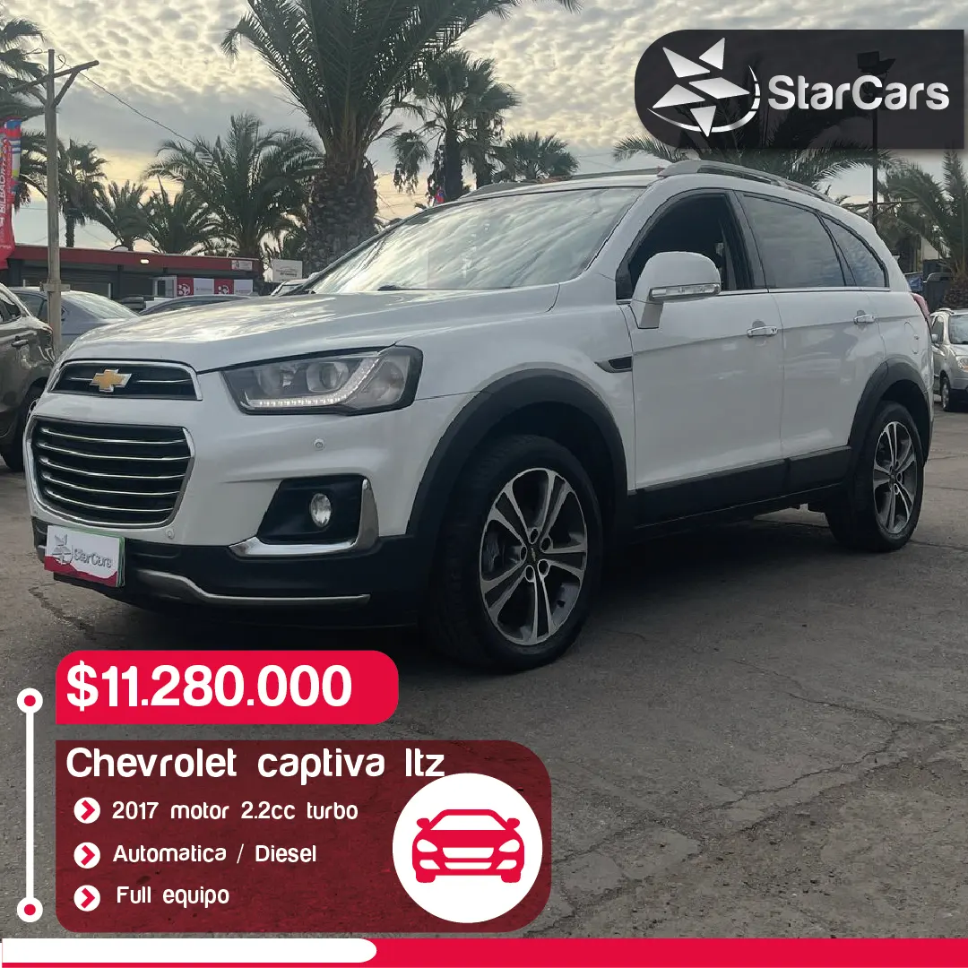 CHEVROLET CAPTIVA LTZ 4X4 AUTOMATICA DIESEL 2017 2.2