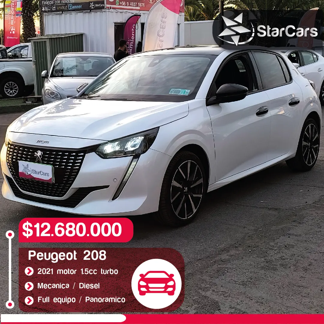 PEUGEOT 208 PANORAMICO DIESEL 2021 1.5