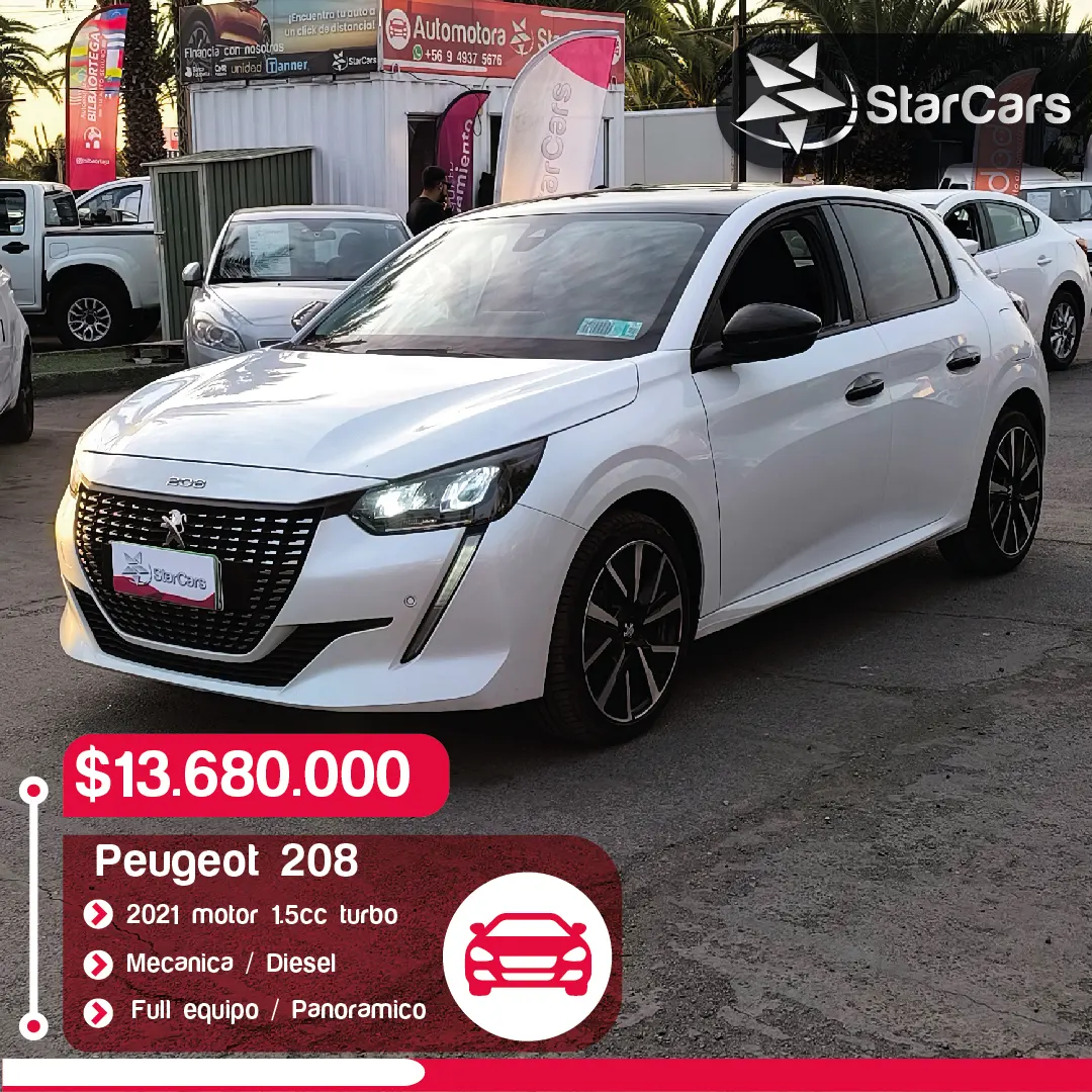 PEUGEOT 208 PANORAMICO DIESEL 2021 1.5
