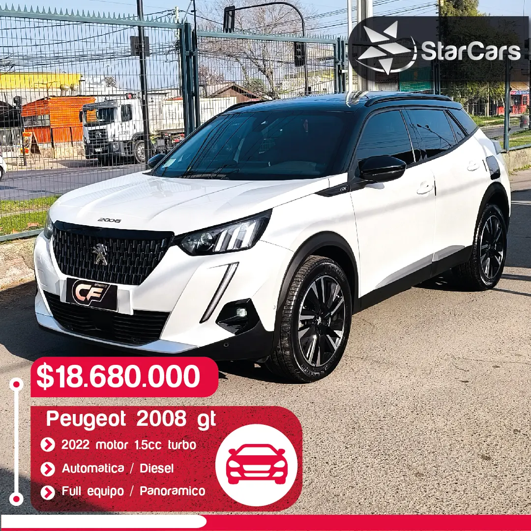 PEUGEOT 2008 GT DIESEL AUTOMATICA 2022 1.5