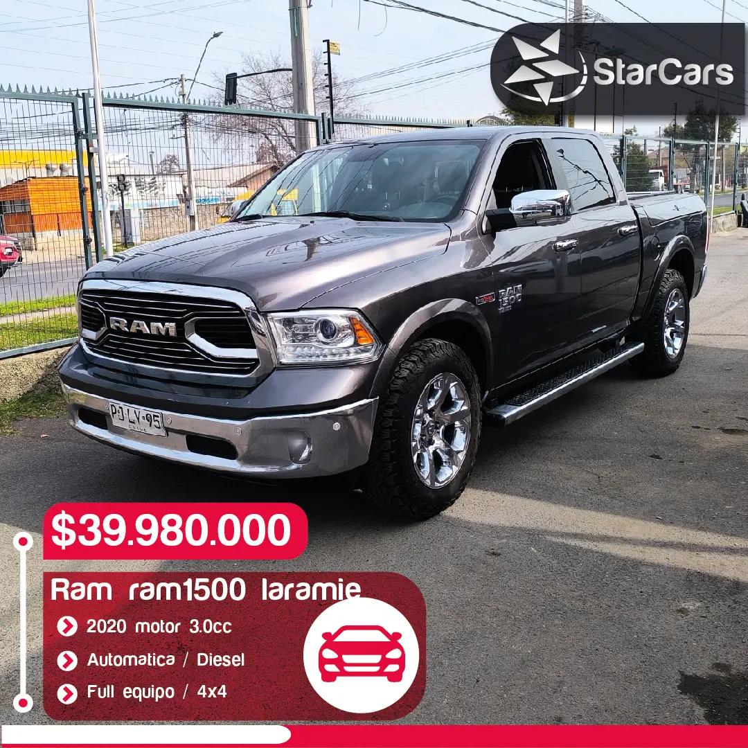 RAM RAM 1500 CREW CAB LARAMIE DIESEL AUTOMATICA 2020 3.0