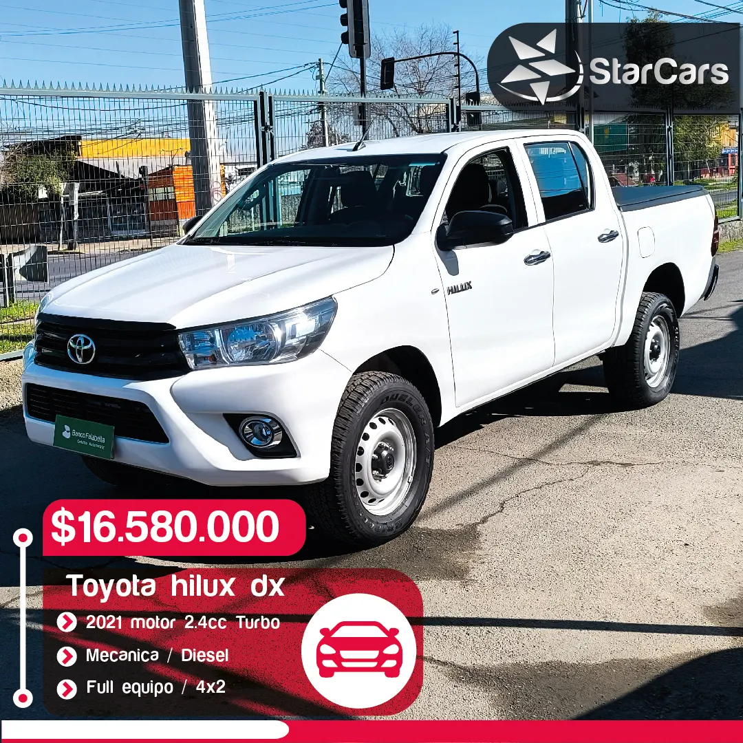 TOYOTA HILUX DX 4X2 DIESEL 2021 2.4