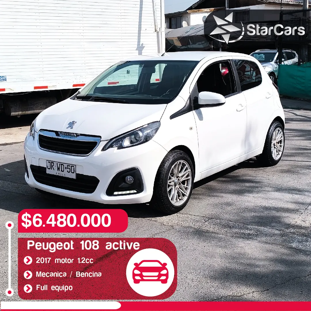 PEUGEOT 108 ACTIVE 2017 1.2cc