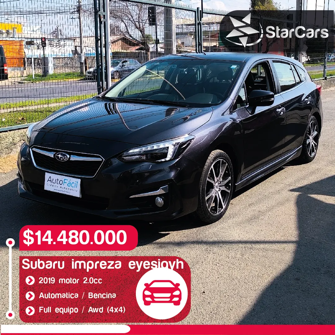SUBARU IMPREZA EYESIGTH AWD AUTOMATICO 2019 2.0