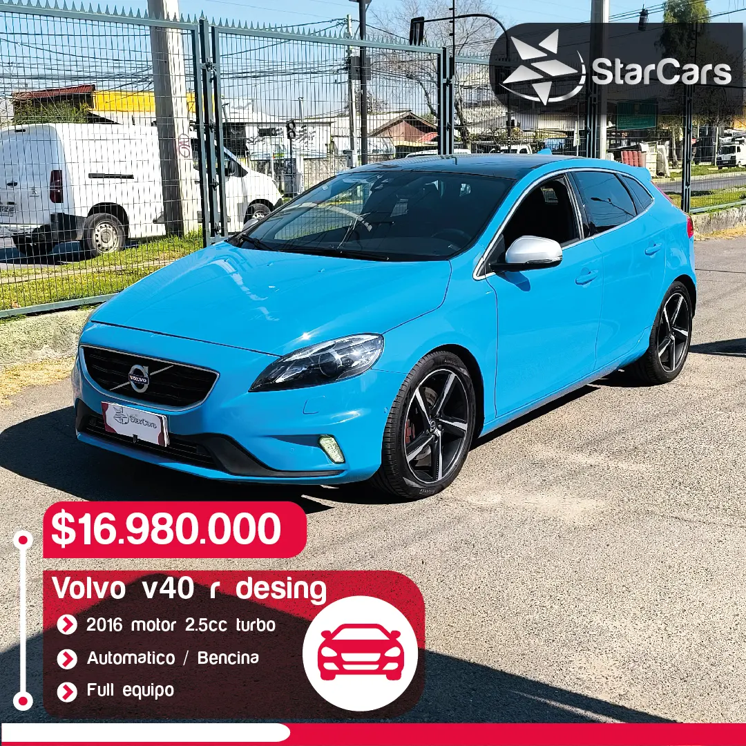 VOLVO V40 T5 R DESING AUTOMATICO 2016 2.5cc