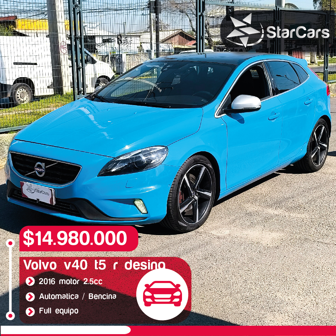 VOLVO V40 T5 R DESING AUTOMATICO 2016 2.5CC