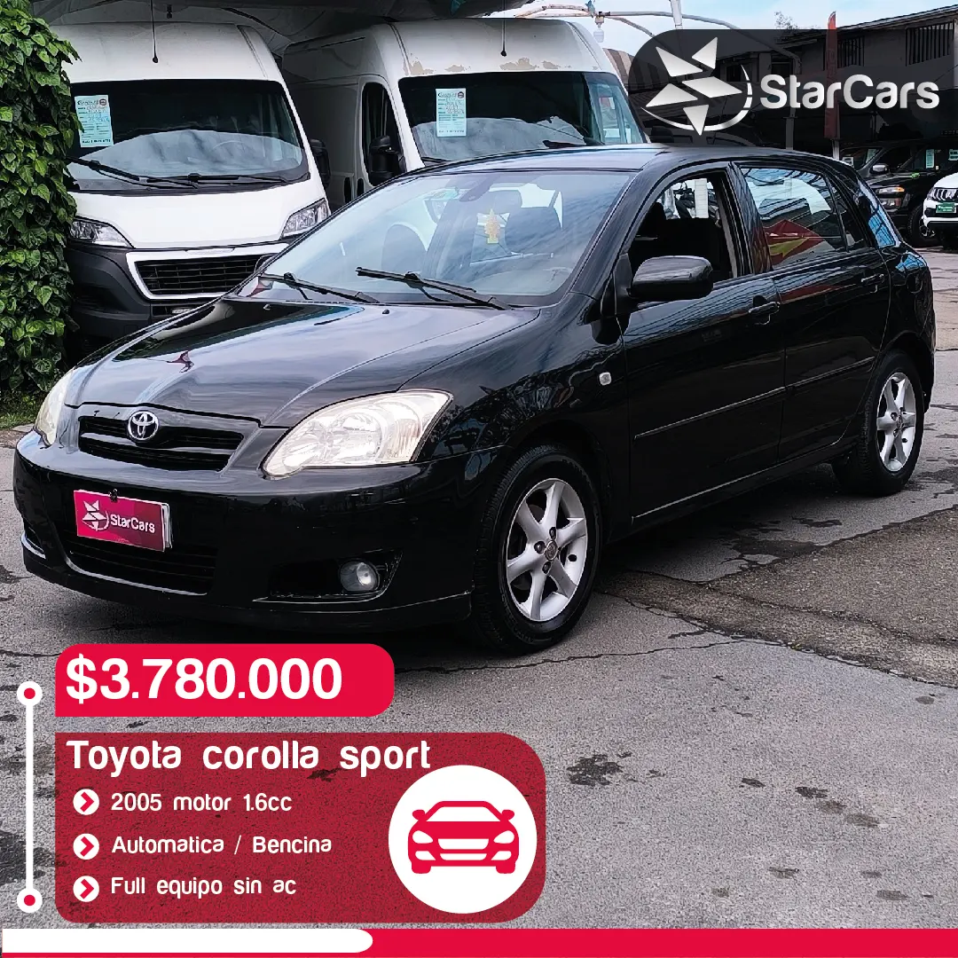 TOYOTA COROLLA SPORT AUTOMATICO 2005 1.6cc