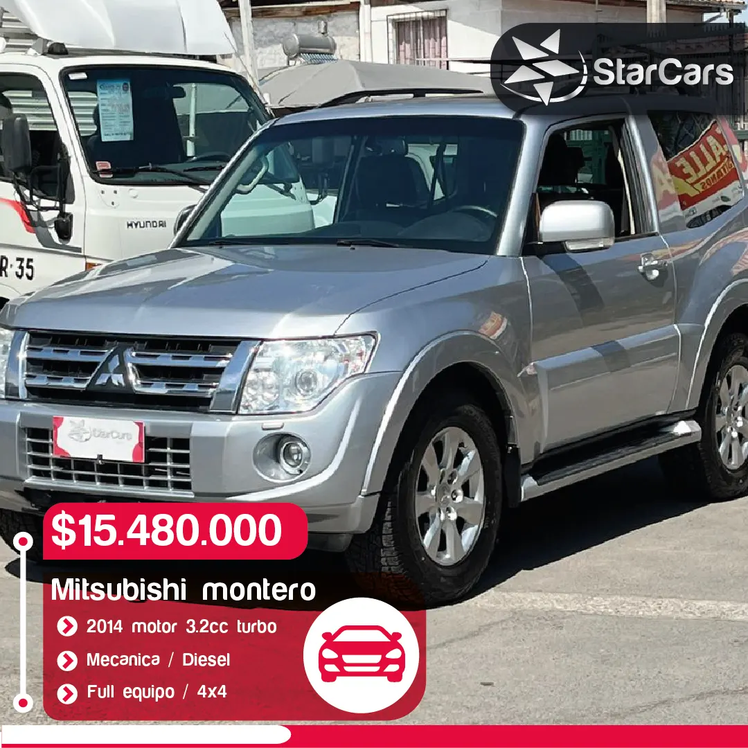 MITSUBISHI MONTERO AUTOMATICA 4X4 DIESEL 2014 3.2cc