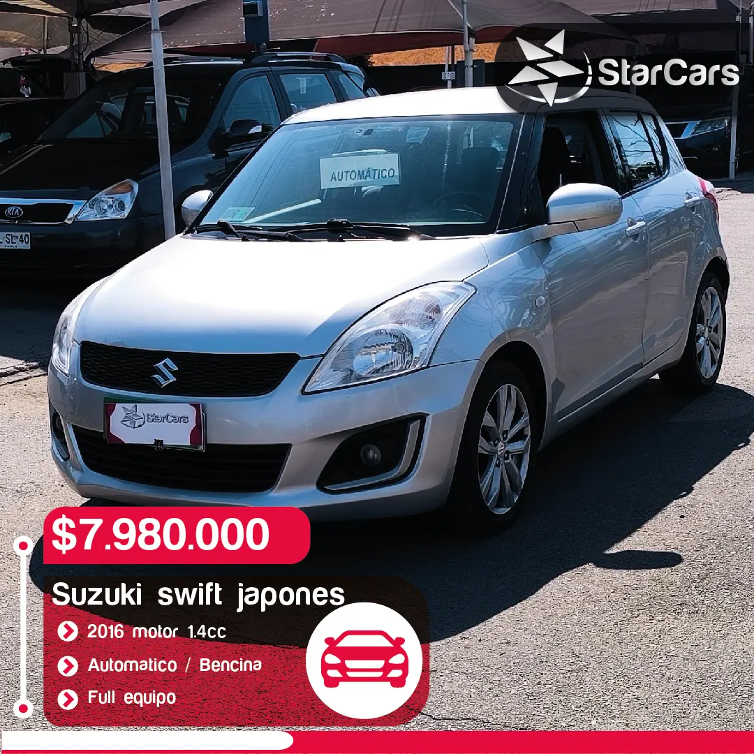 SUZUKI SWIFT GLS AUTOMATICO JAPONES 2016 1.4cc