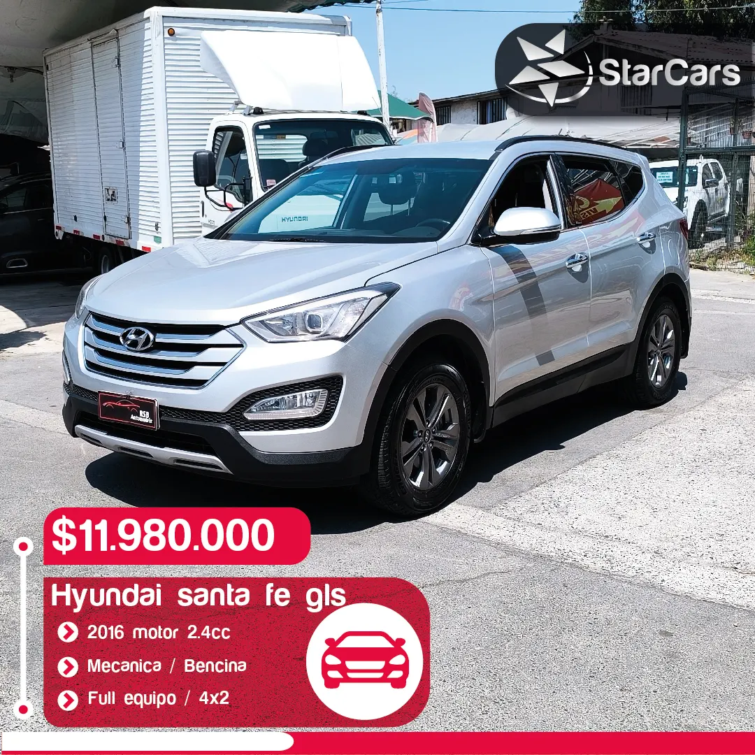 HYUNDAI SANTA FE GLS MECANICA BENCINA 2016 2.4