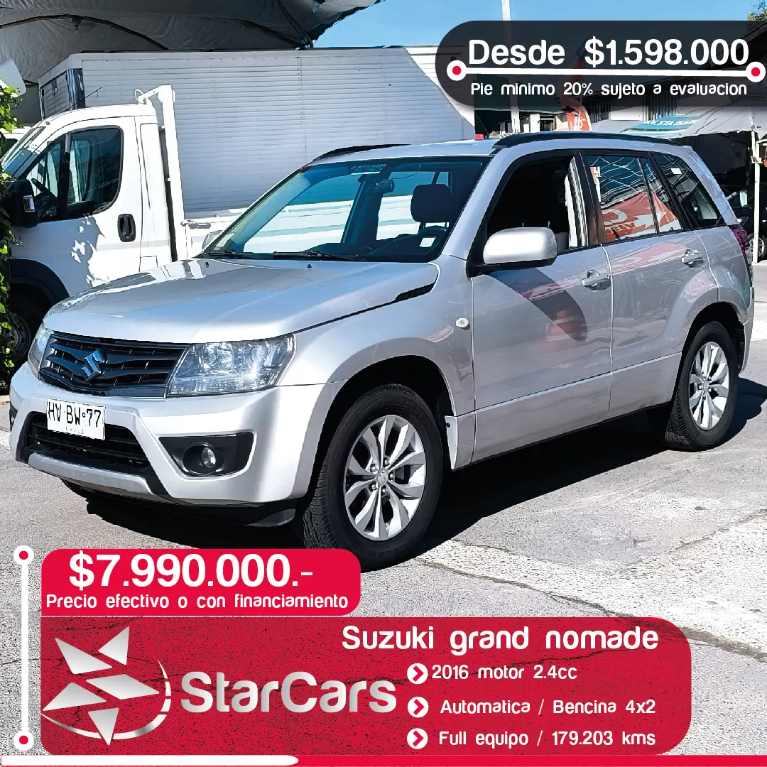 SUZUKI GRAND NOMADE SPORT GLX AUTOMATICA 2016 2.4