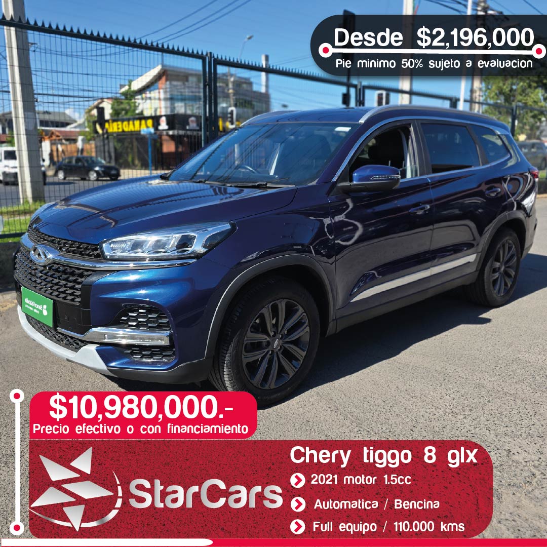 CHERY TIGGO 8 GLX AUTOMATICA 2021 1.5cc