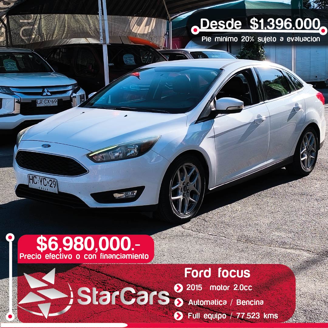 FORD FOCUS AUTOMATICA Año 2015 2.0cc