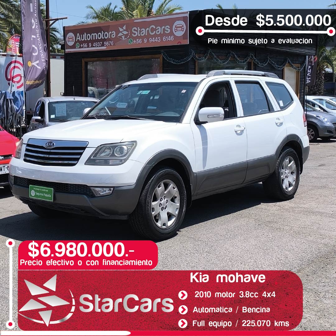 KIA MOHAVE 4X4 AUTOMATICA V6 BENCINA 2010 3.8