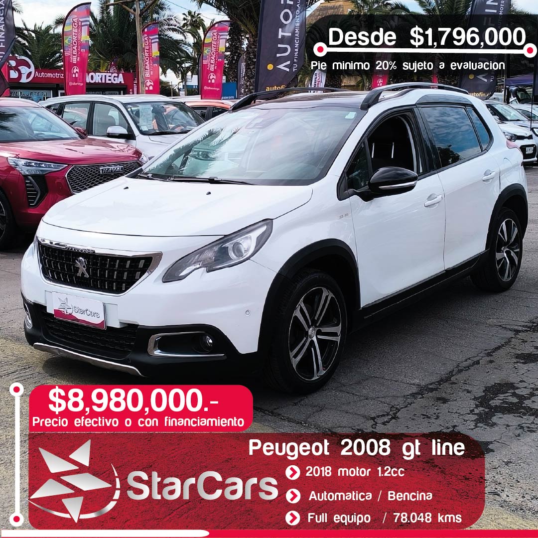 PEUGEOT 2008 GT LINE AUTOMATICA 2018 1.2
