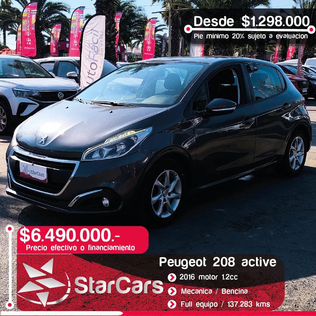 PEUGEOT 208 ACTIVE 2016 1.6