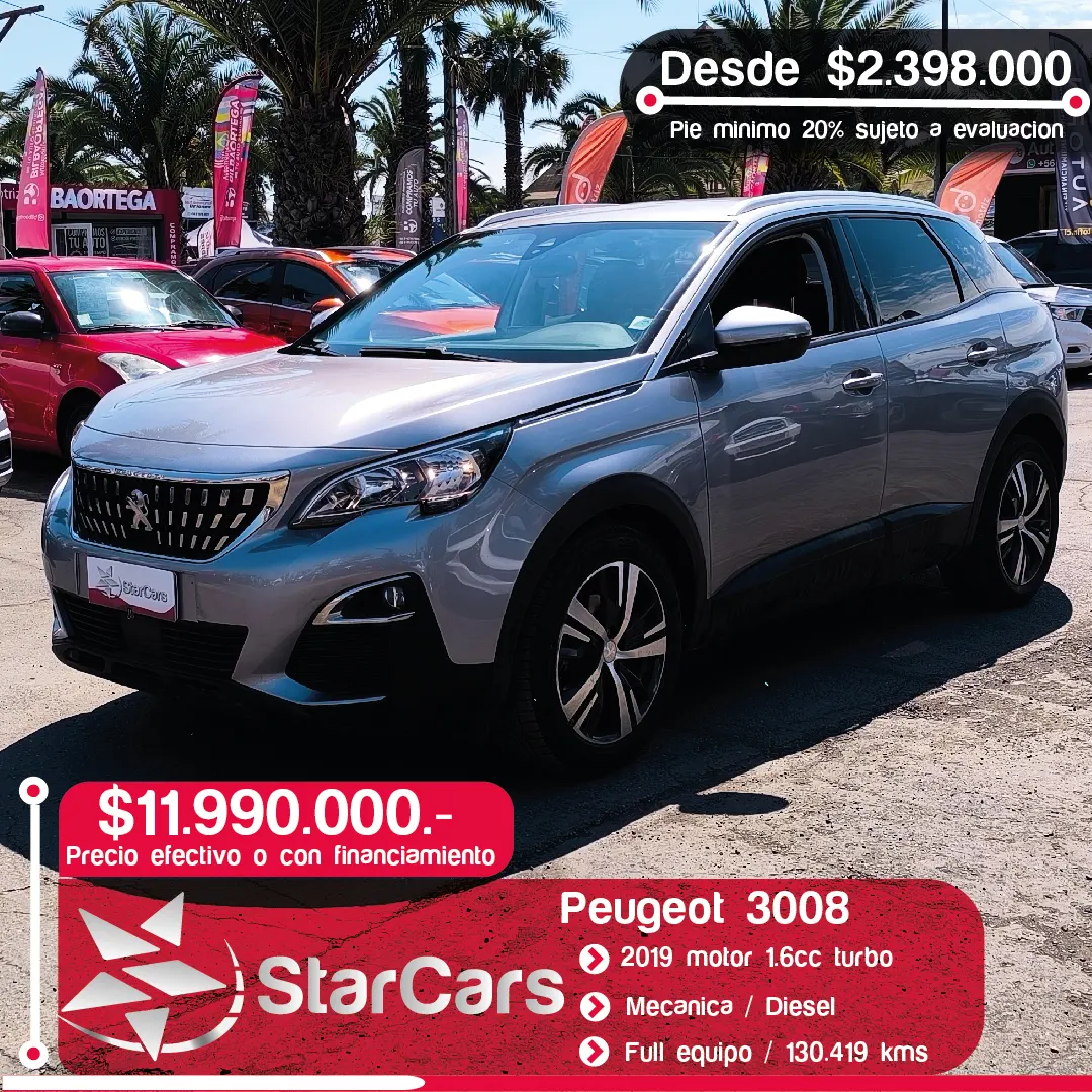 PEUGEOT 3008 DIESEL 2019 1.6
