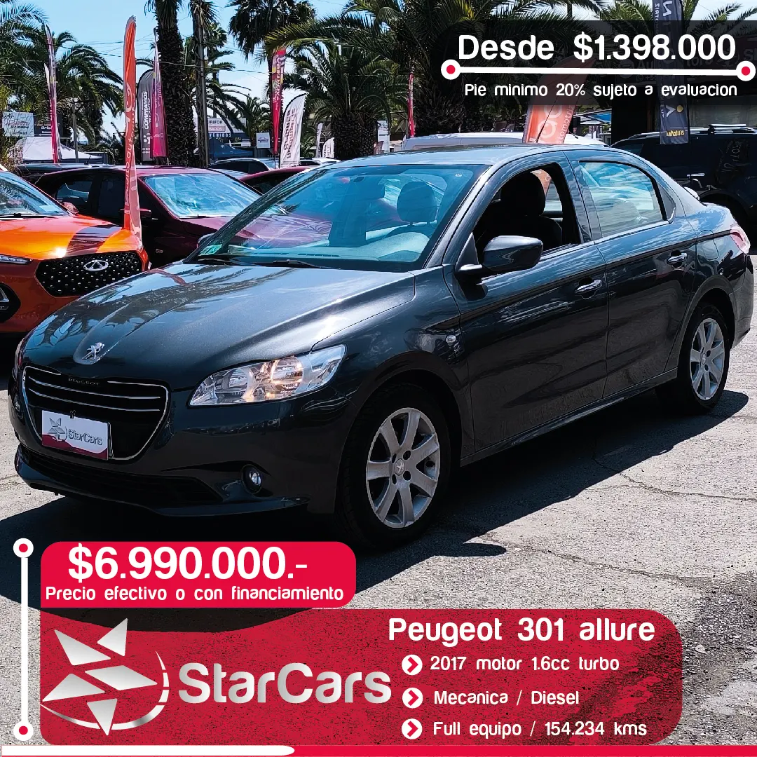 PEUGEOT 301 ALURE DIESEL 2017 1.6