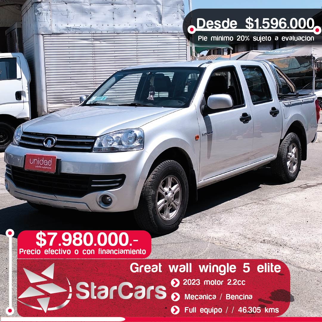 GREAT WALL WINGLE 5 ELITE 4X2 BENCINA 2023 2.2cc