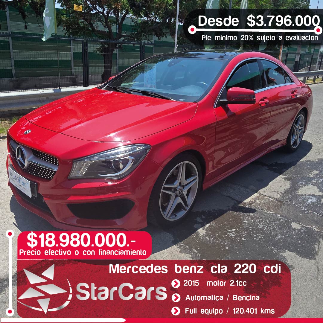 MERCEDES CLA 220 CDI DIESEL AUTOMATICA 2015 2.1cc