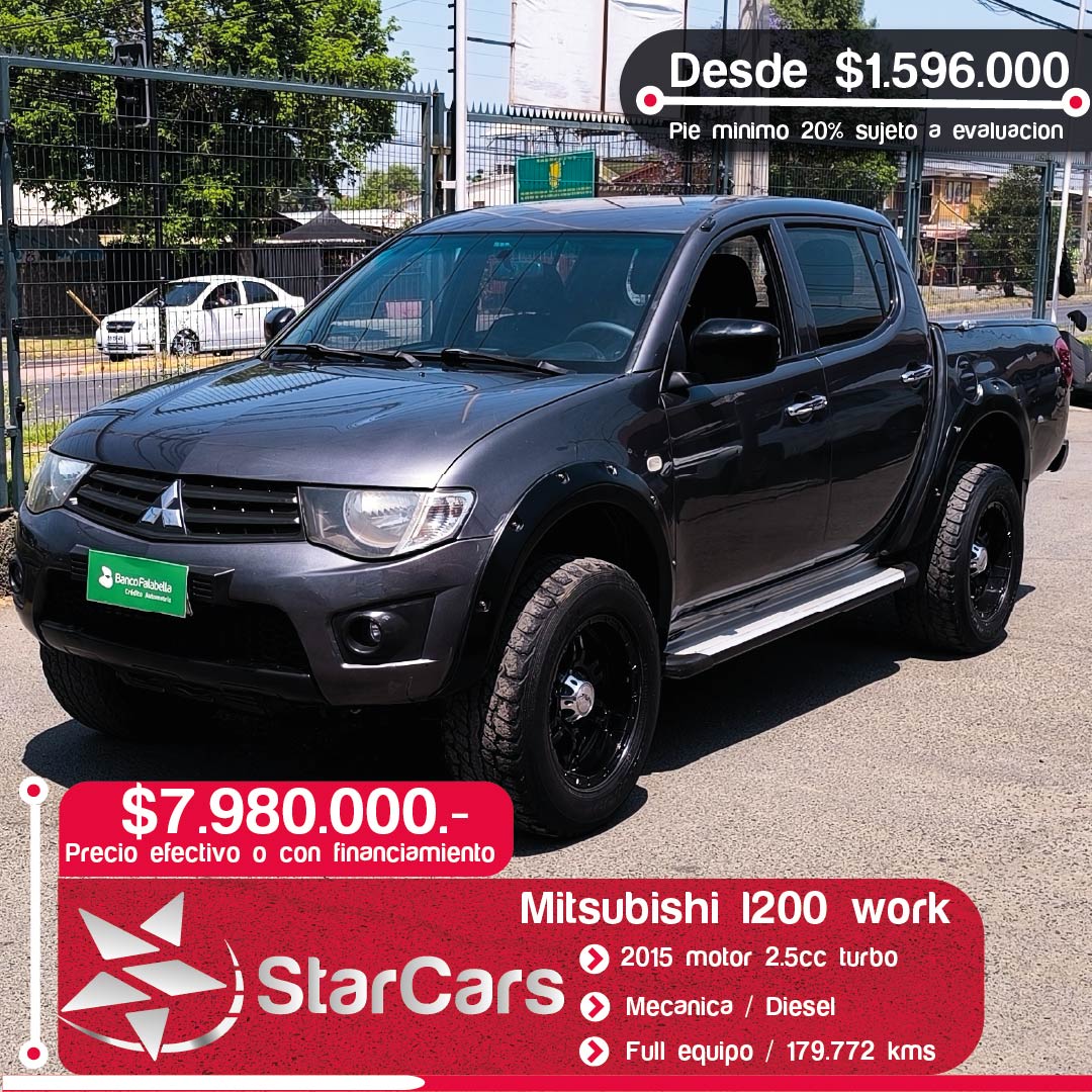 MITSUBISHI L200 WORK 4X2 DIESEL 2015 2.5cc