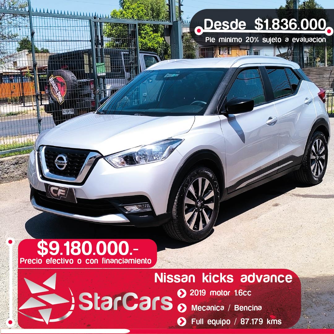 NISSAN KICKS ADVANCE Año 2019 1.6cc