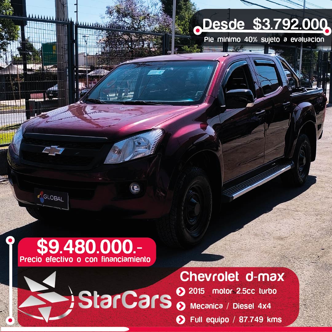 CHEVROLET D-MAX 4X4 DIESEL Año 2015 2.5cc