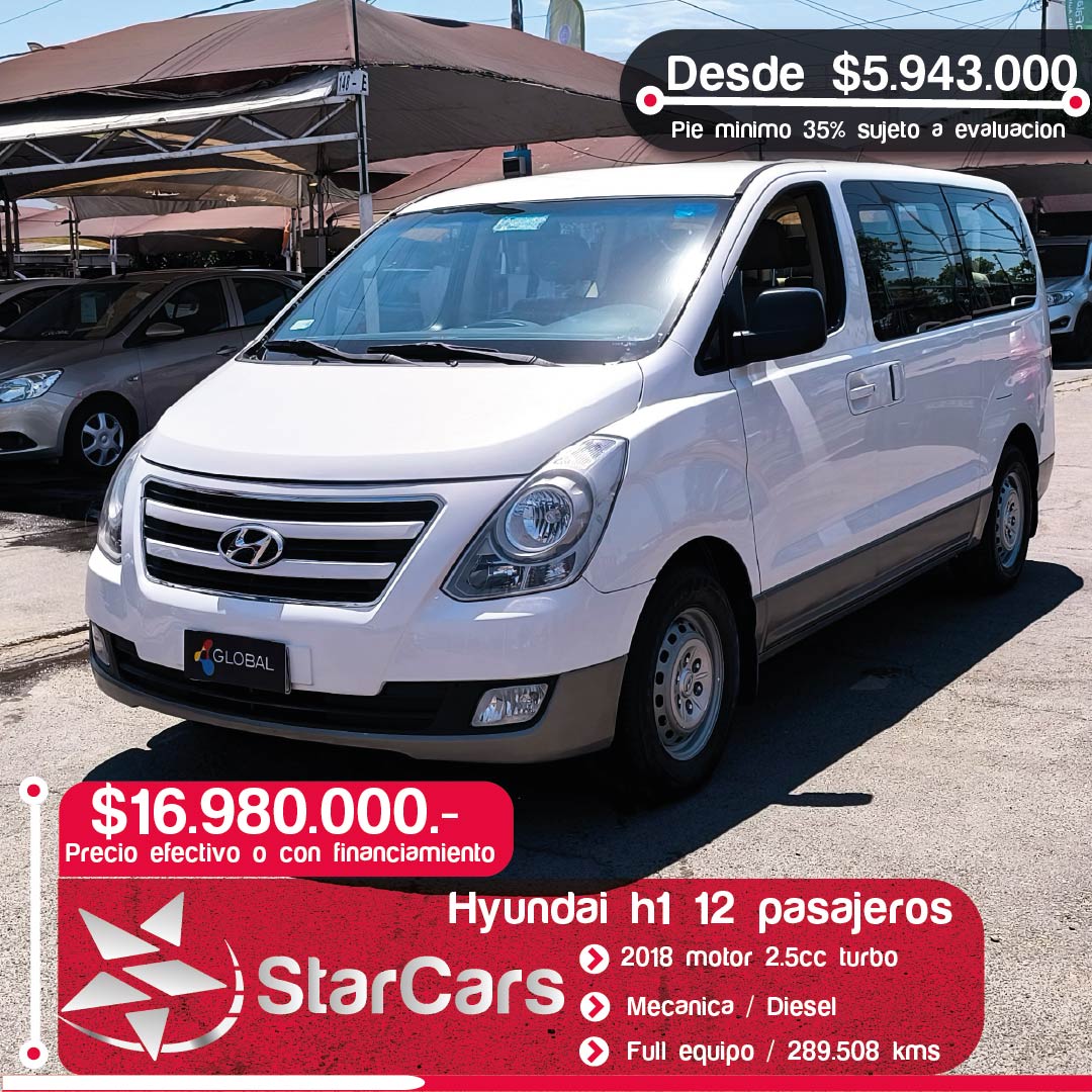 HYUNDAI H1 12 PASAJEROS Año 2018 2.5cc