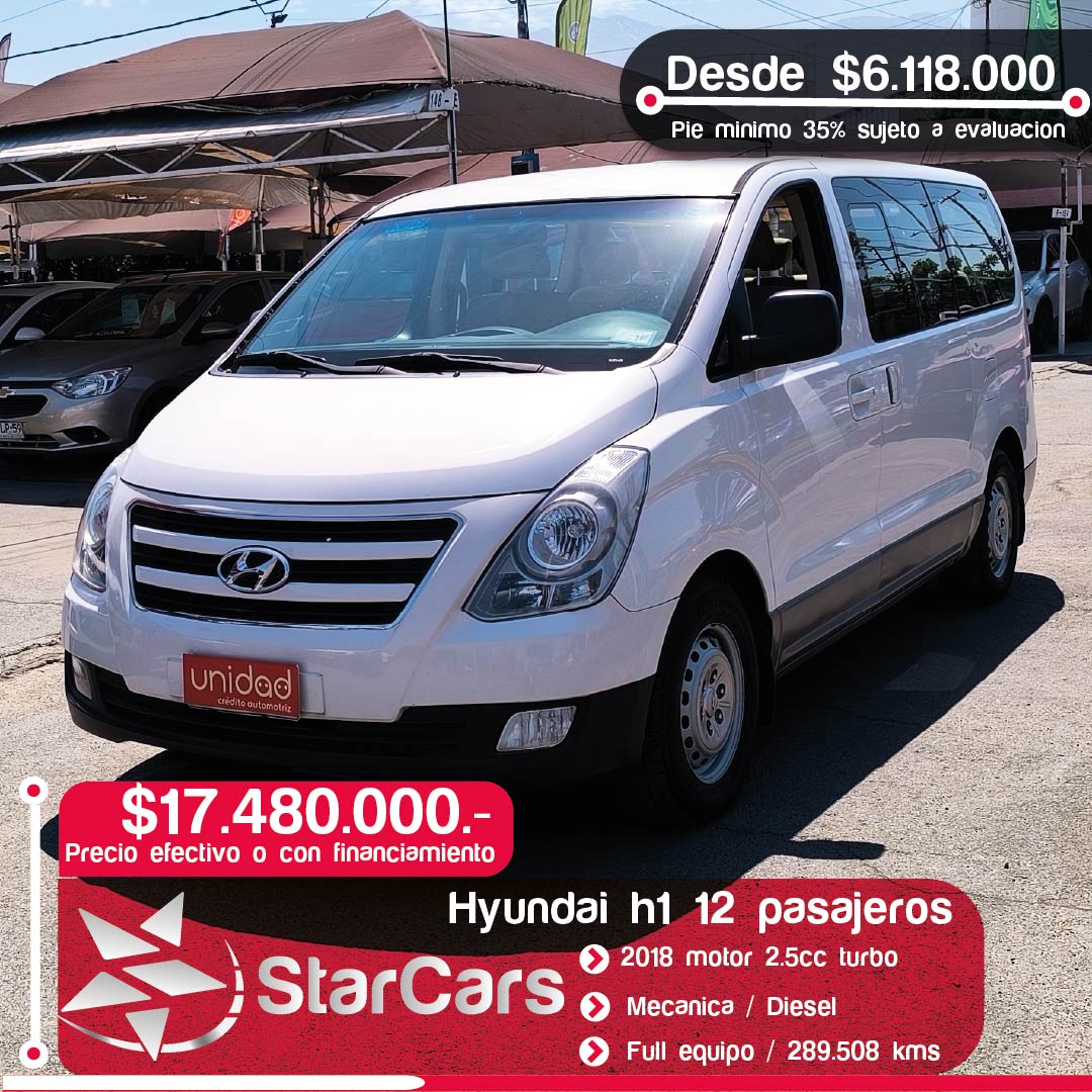 HYUNDAI H1 12 PASAJEROS Año 2018 2.5cc