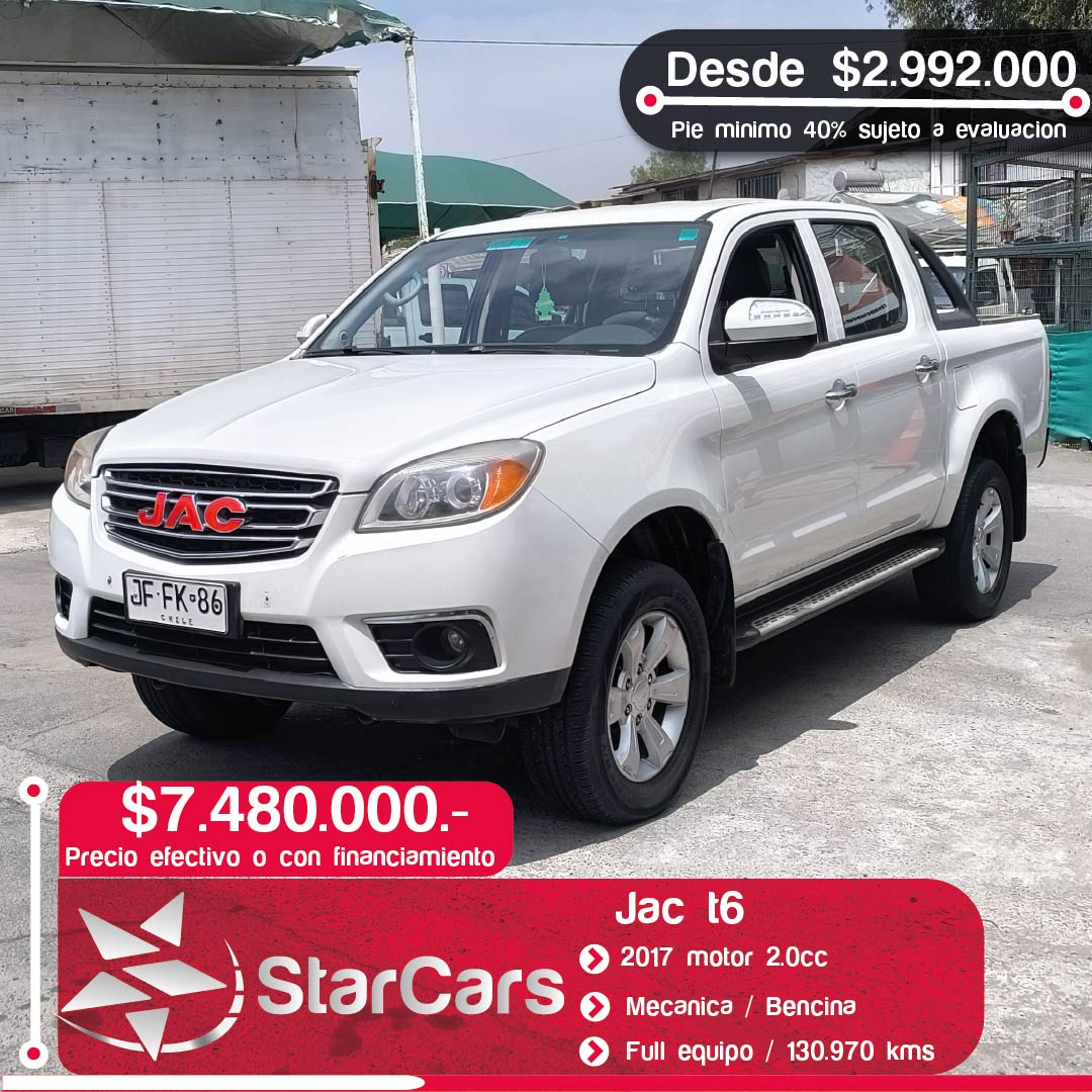 JAC T6 4X2 BENCINA 2017 2.0cc