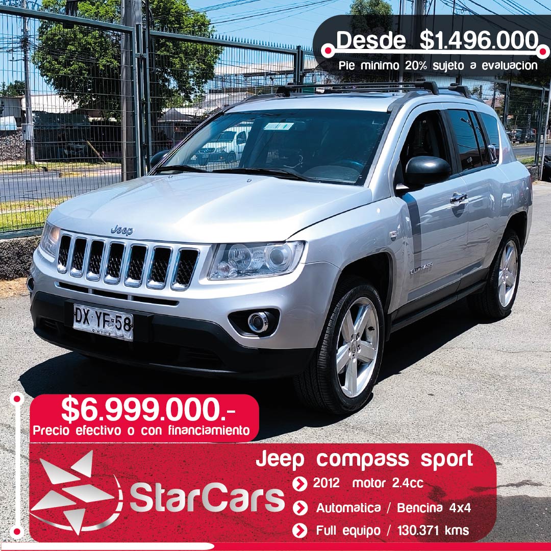 JEEP COMPASS SPORT AUTOMATICA Año 2012 2.4cc