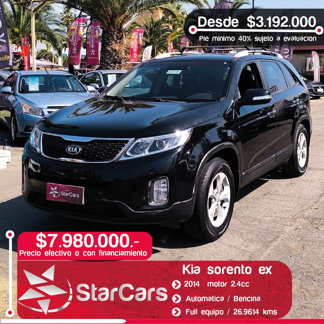 KIA  SORENTO EX AUTOMATICA  2014 2.4 BENCINA