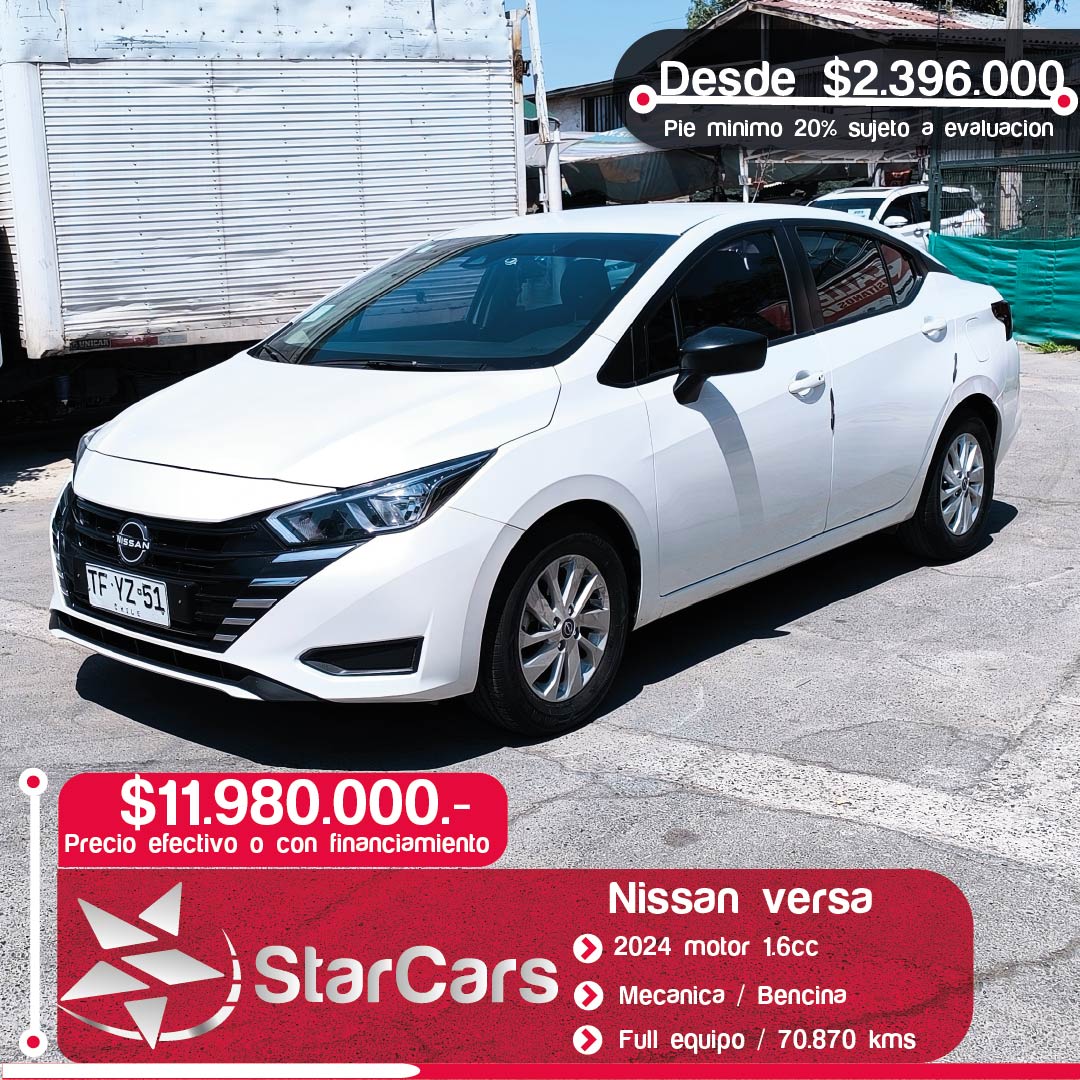 NISSAN VERSA Año 2024 1.6cc