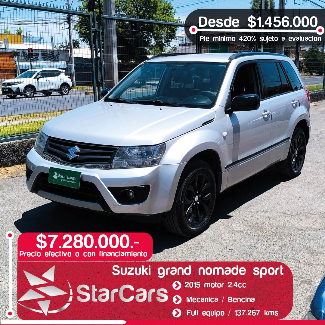 SUZUKI GRAND NOMADE SPORT Año 2015 2.4cc