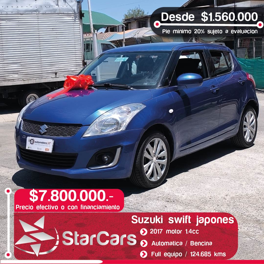 SUZUKI SWIFT AUTOMATICO JAPONES  2017 1.4cc