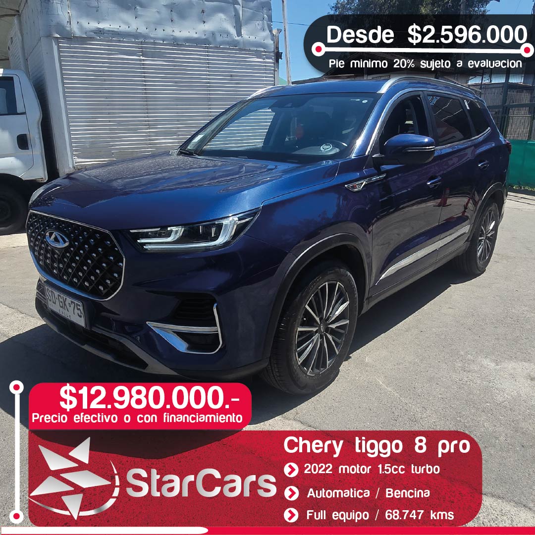 CHERY TIGGO 8 PRO AUTOMATICA 2022 1.6cc