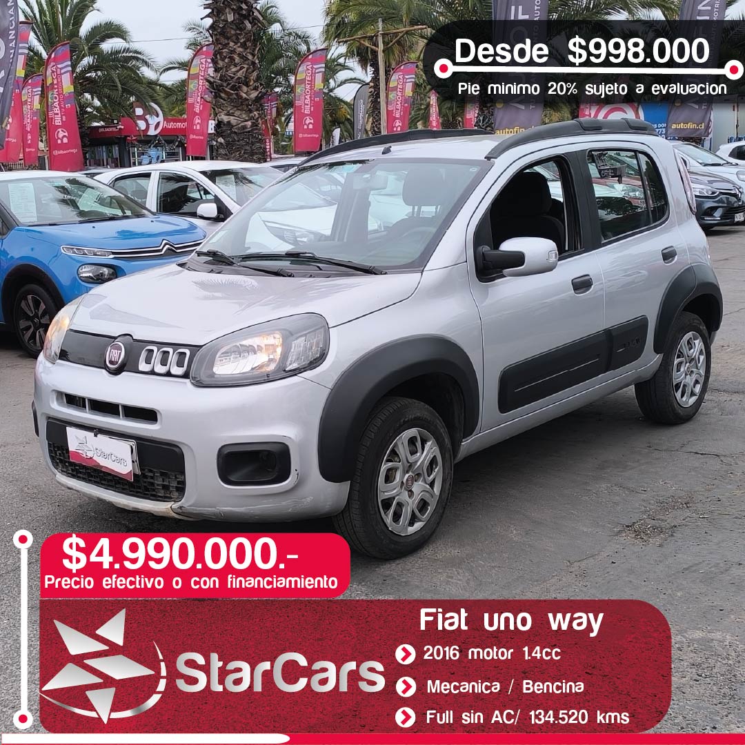 FIAT UNO WAY 2016 1.4cc