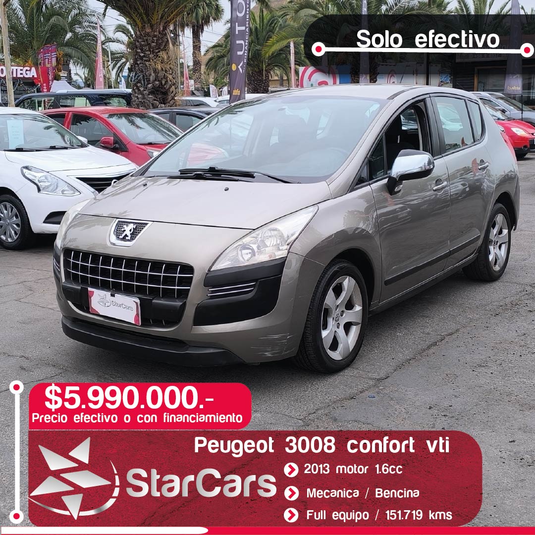 PEUGEOT 3008 CONFORT VTI 2012 1.6cc