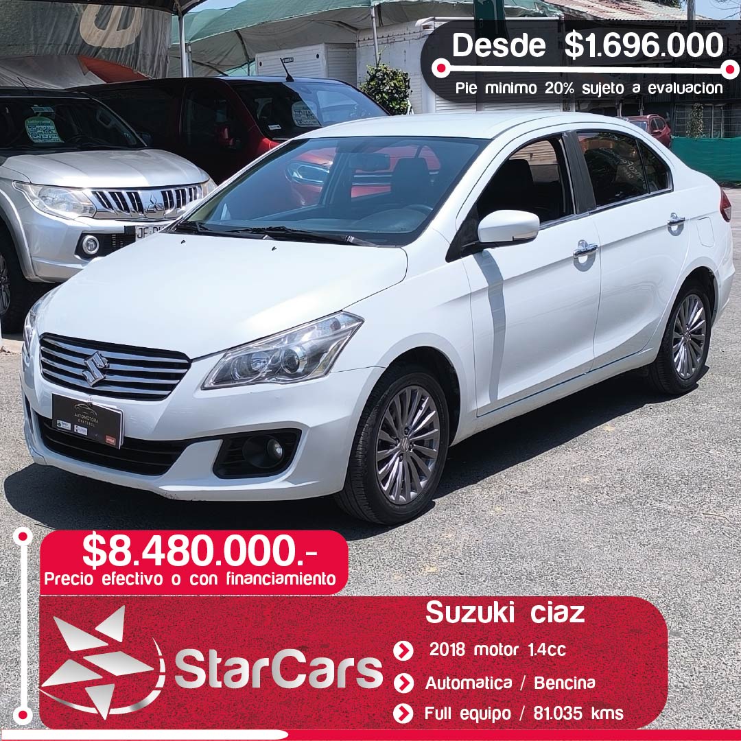 SUZUKI CIAZ AUTOMATICA 2018 1.4cc