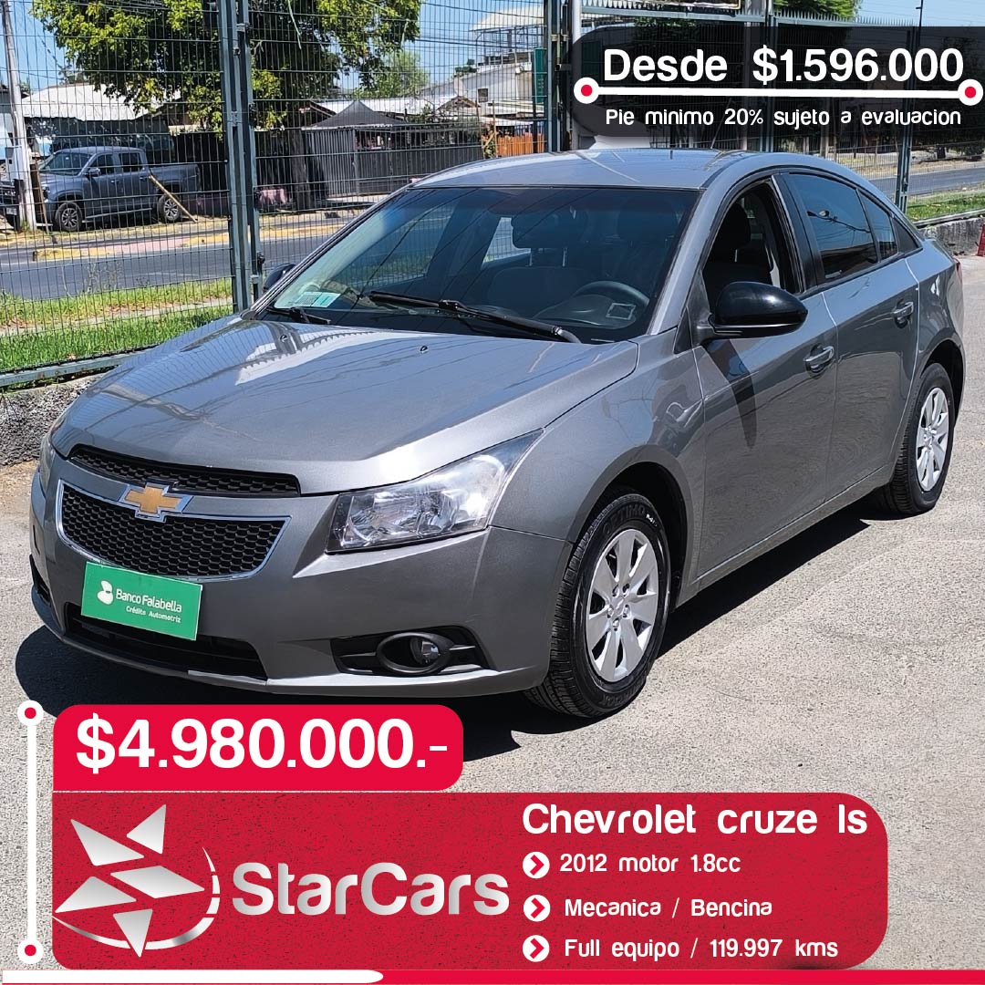 CHEVROLET CRUZE LS Año 2012 1.8cc