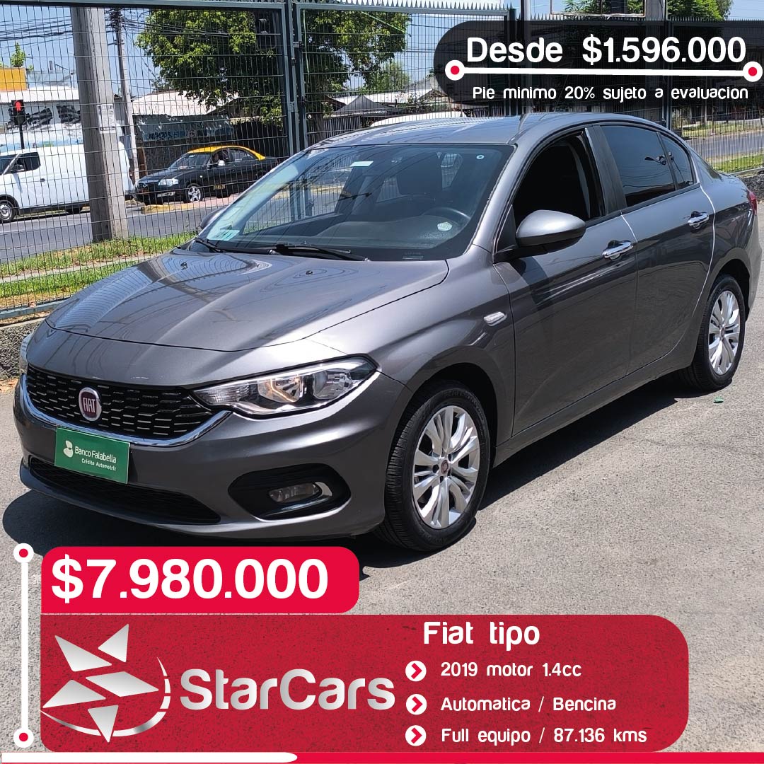 FIAT TIPO AUTOMATICA 2019 1.4cc