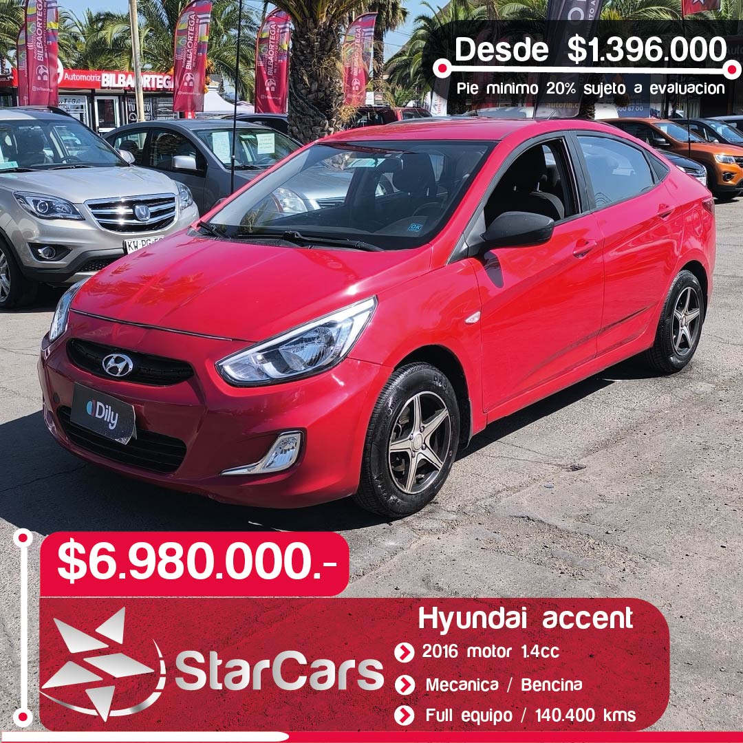 HYUNDAI ACCENT Año 2016 1.4cc