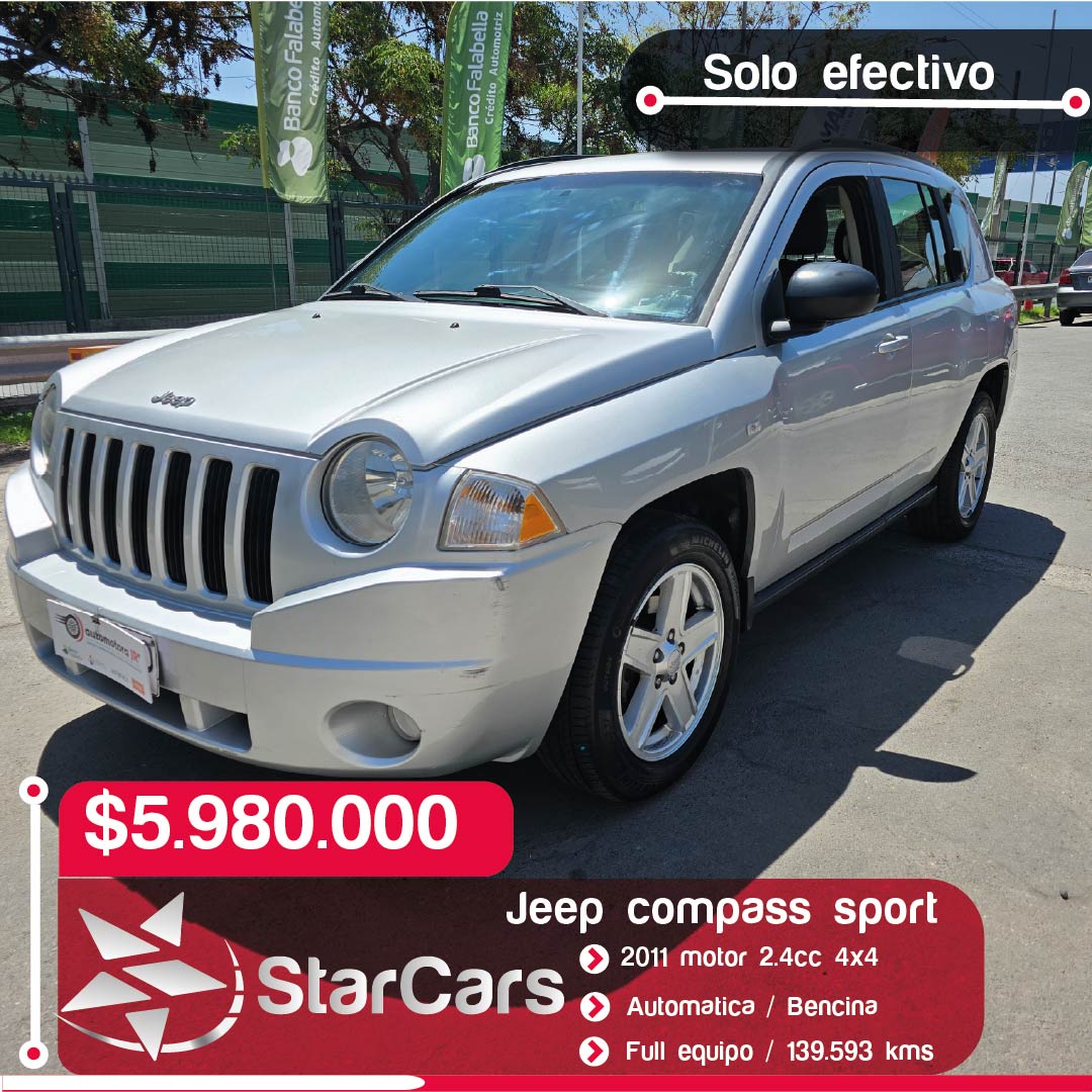 JEEP COMPASS SPORT 4X4 Año 2011 2.4cc