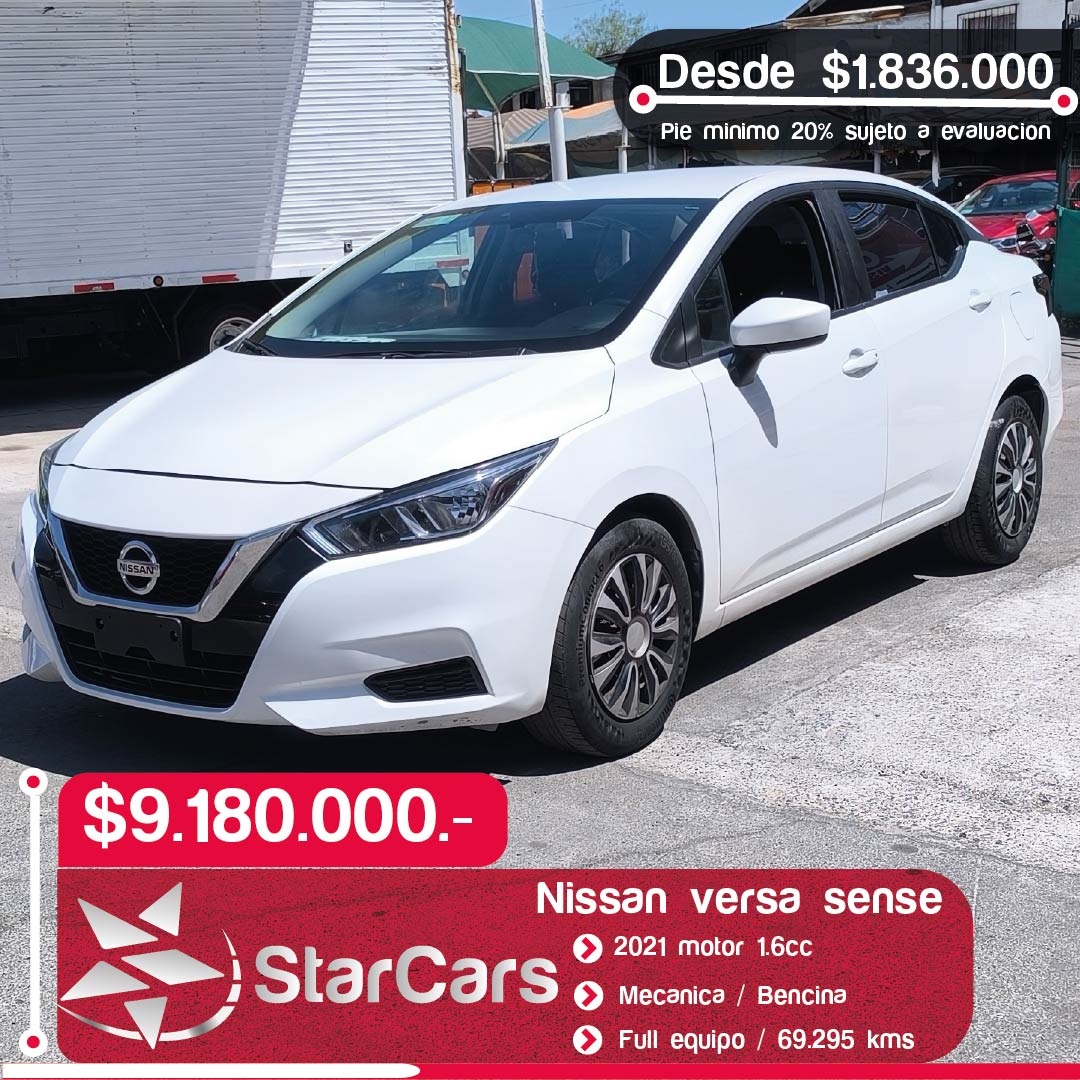 NISSAN VERSA SENSE Año 2021 1.6cc
