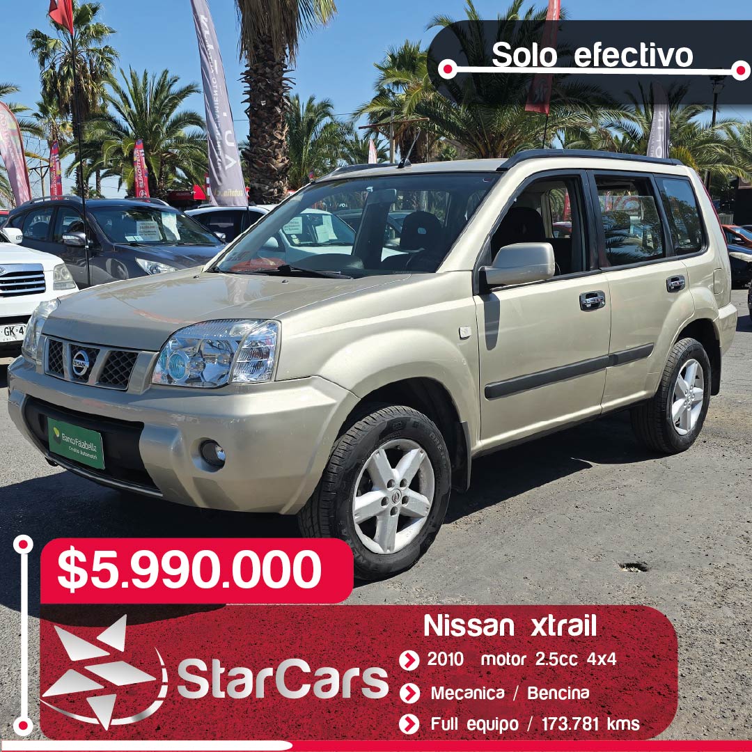 NISSAN XTRAIL 4X4 Año 2010 2.5cc