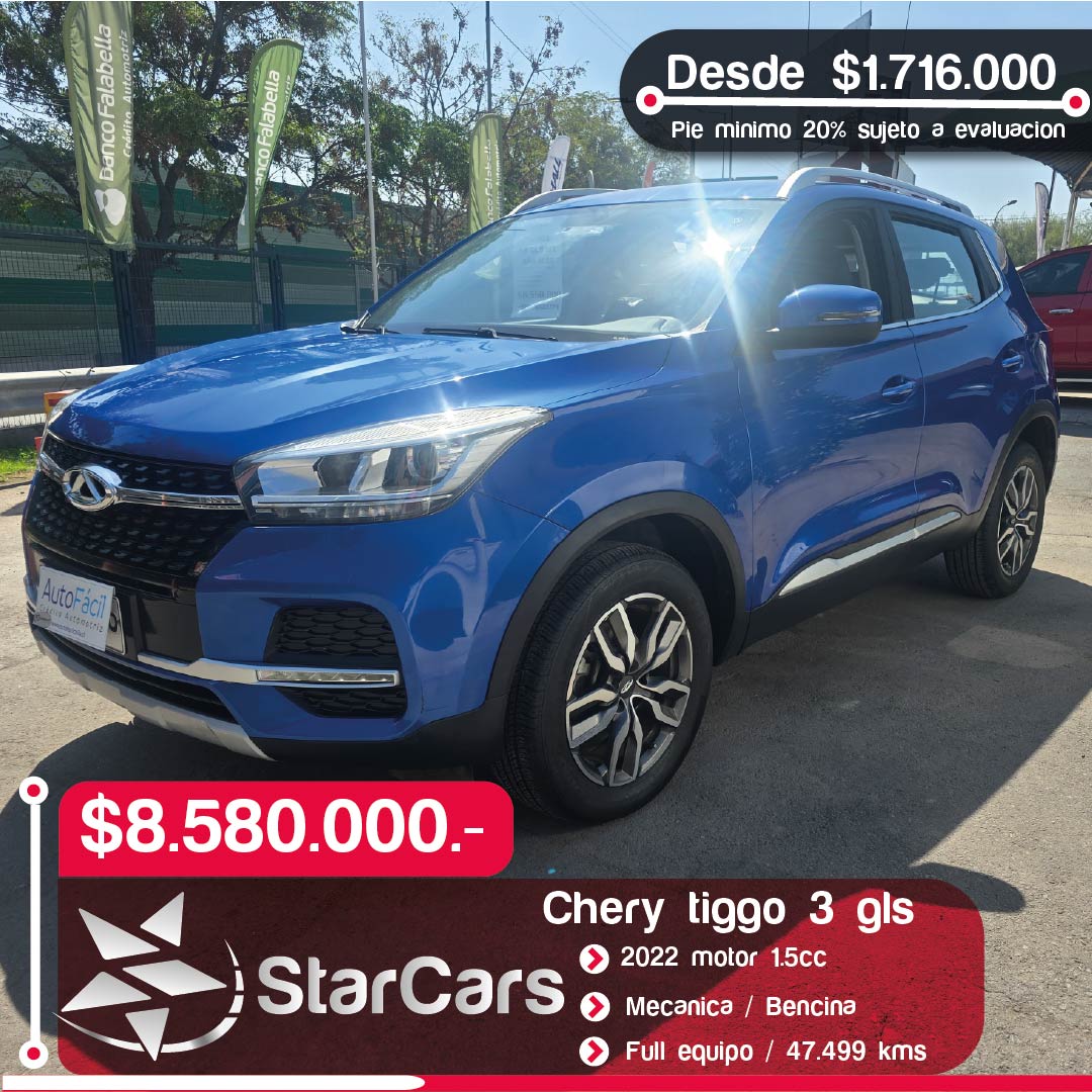 CHERY TIGGO 3 GLS 2022 1.5cc