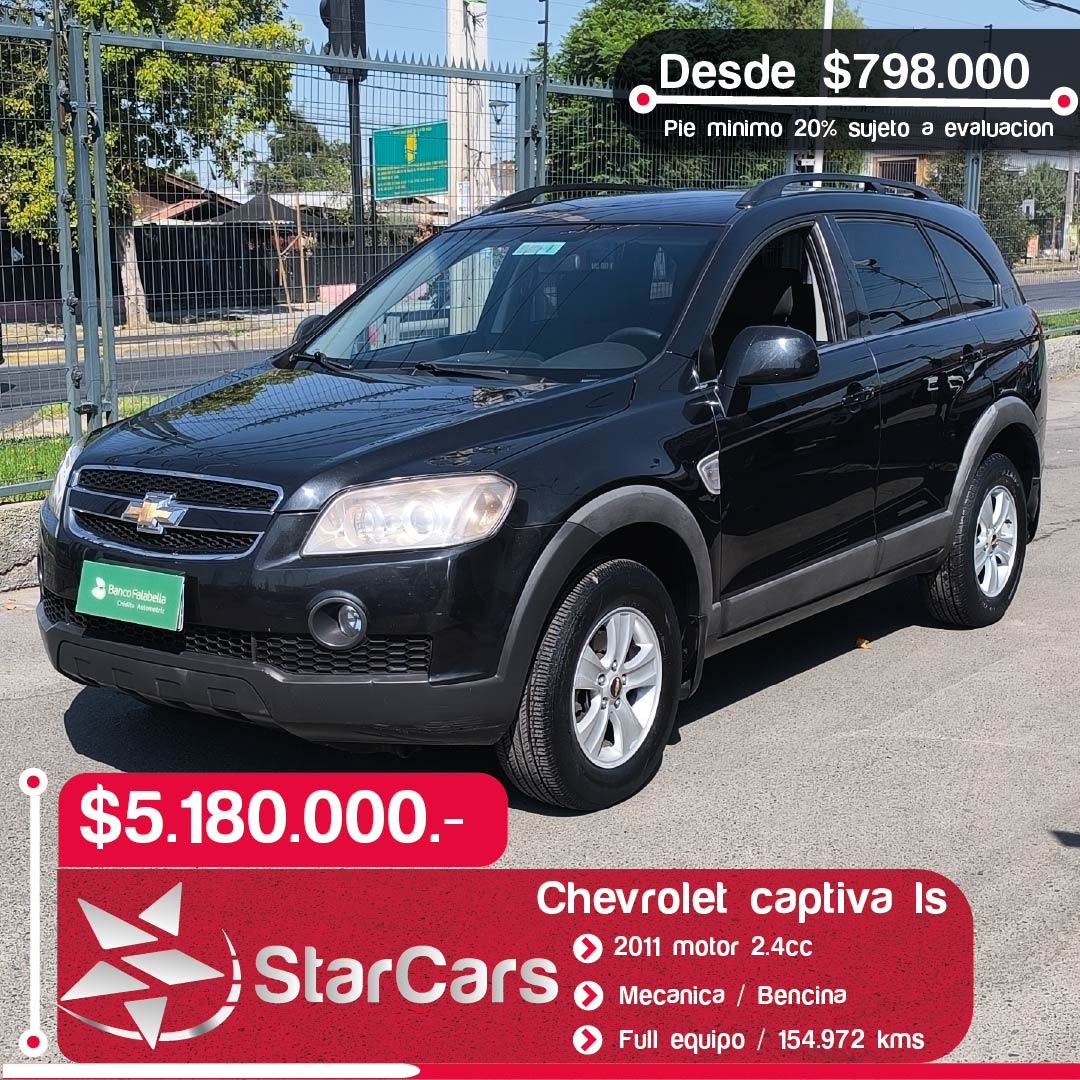 CHEVROLET CAPTIVA LS BENCINA 2011 2.4cc