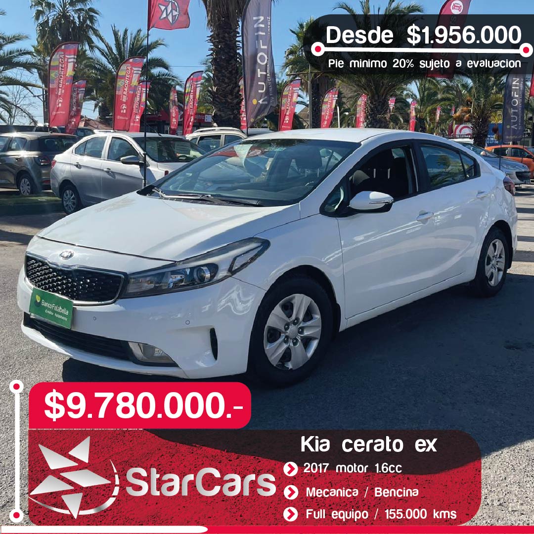 KIA CERATO EX Año 2017 1.6cc